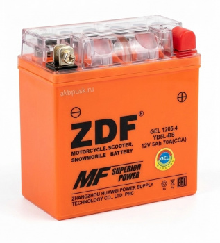 Мото аккумулятор ZDF 1205.4 GEL