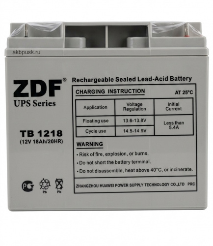 Аккумулятор ZDF TB 1218